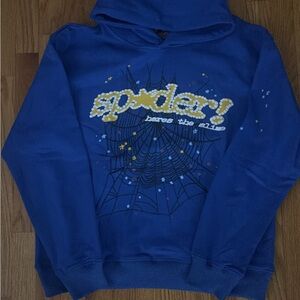Blue and yellow spider hoodie